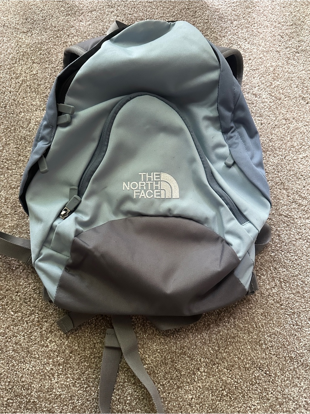 The North Face Two-Tone Light Blue and Gray Daypack